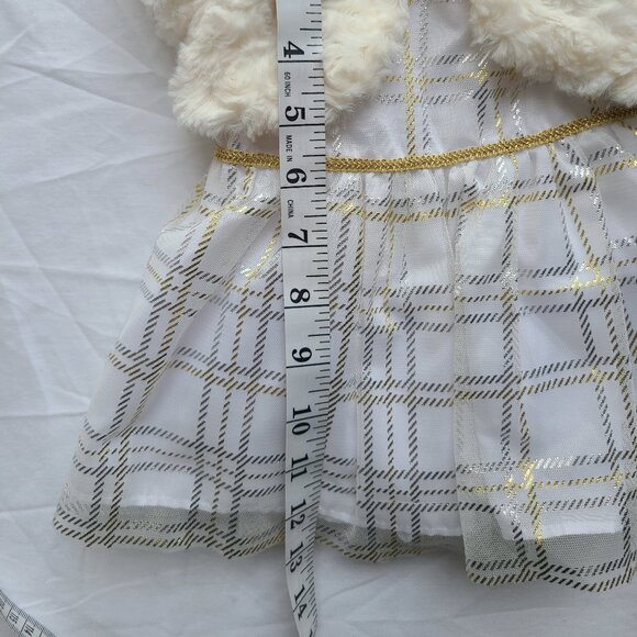 MIA AND MIMI Special Occasion NEWBORN Dress Tulle Lined Ivory, White, Gold - Picture 4 of 6